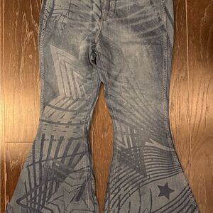 Wrangler Lainey Wilson Flared Star Pattern Jeans Size 33